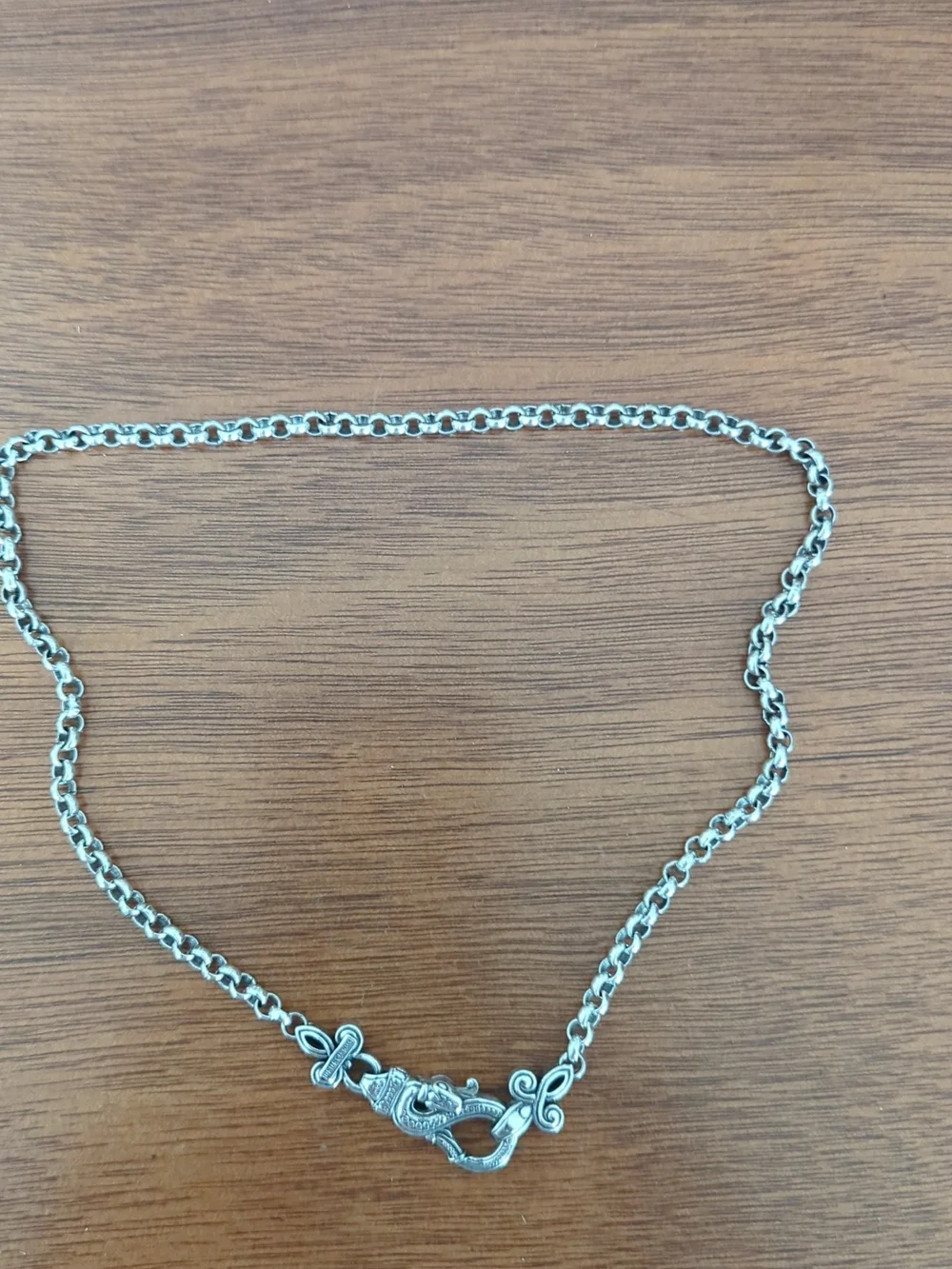 KONSTANTINO Sterling Silver Chain Necklace with Decorative Clasp